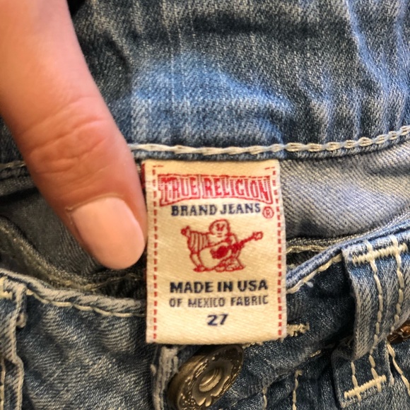 True Religion Size 27 Light Wash Boot Cut Jeans - Picture 6 of 6